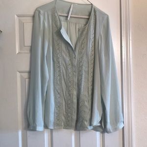 Long sleeve button top